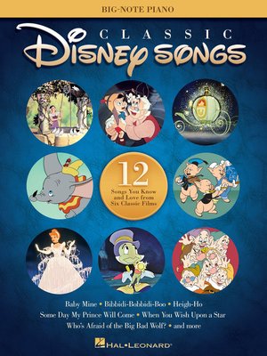 cover image of Classic Disney Songs--Big-Note Piano